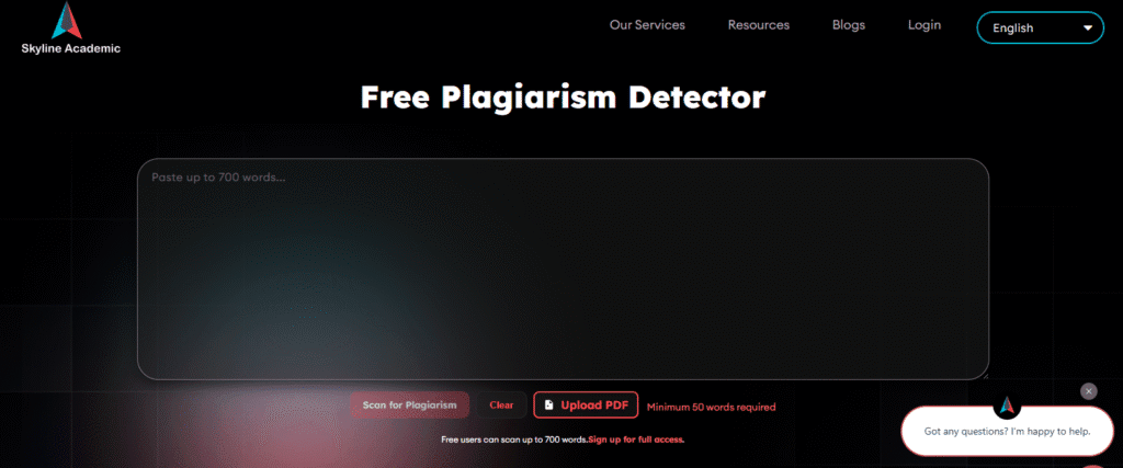 skyline academic plagiarism checker