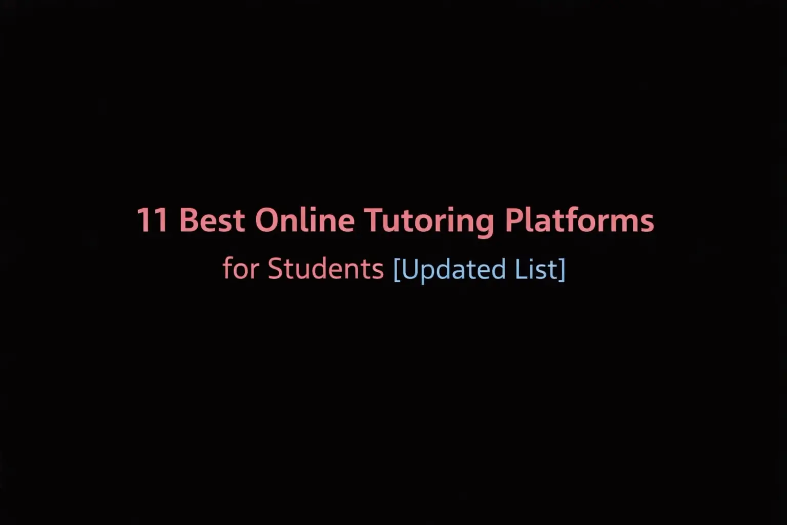 best online tutoring platform