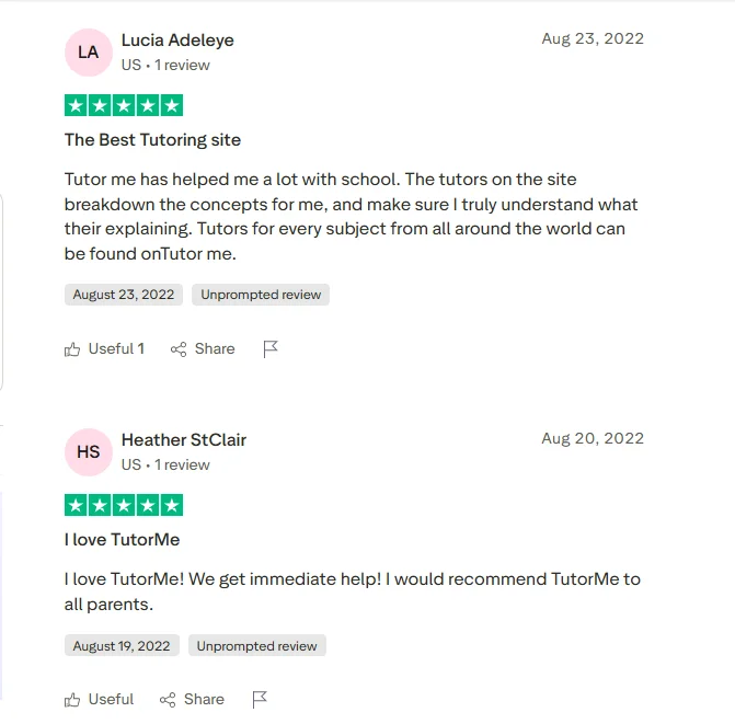 tutorme positive reviews