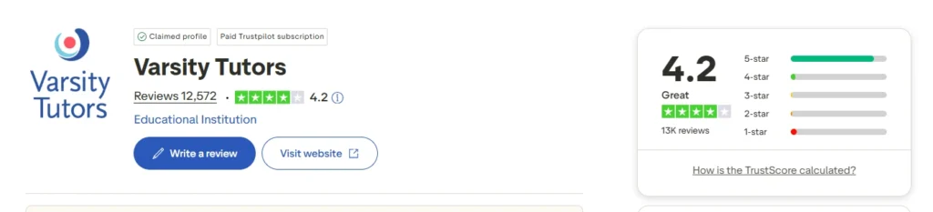 varsity tutors review feedback