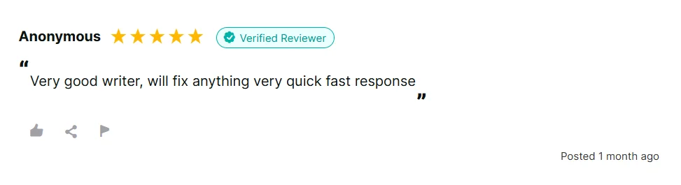 Parent review of K12 Tutoring praising a tutor for being patient, respectful, nice, and supportive during sessions.