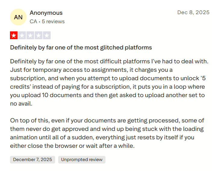 course hero negative trustpilot reviews 8