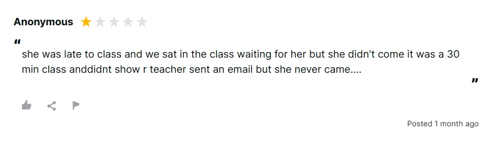 K12 Tutoring negative review mentioning difficulty getting into class and lack of help after emailing multiple times.