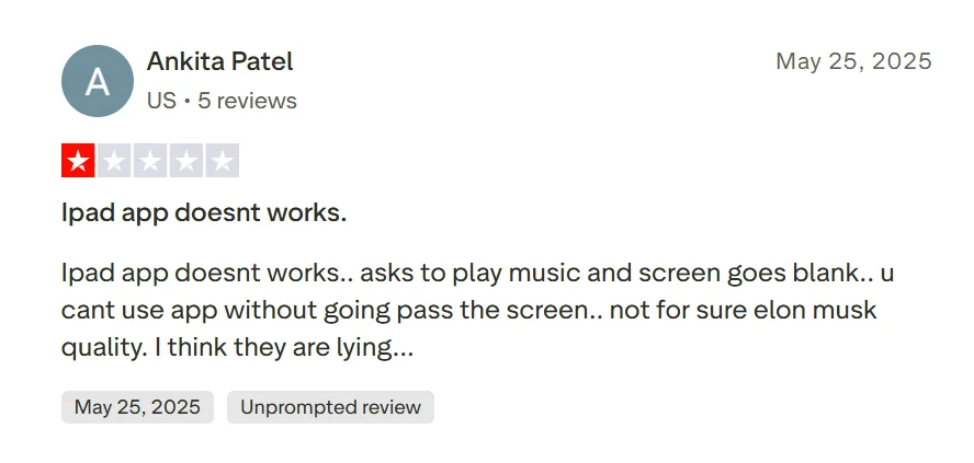 Synthesis Tutor Trustpilot complaint saying lessons felt too easy and not worth it
