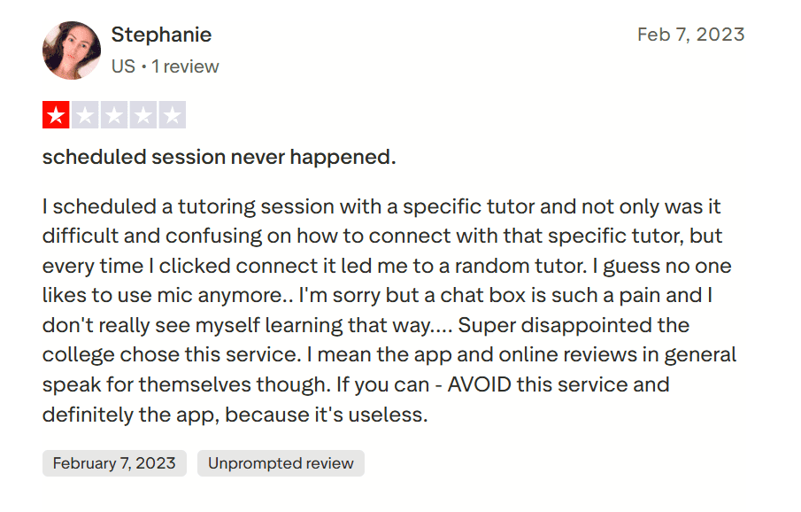 tutor.com reviews - poor tutoring system
