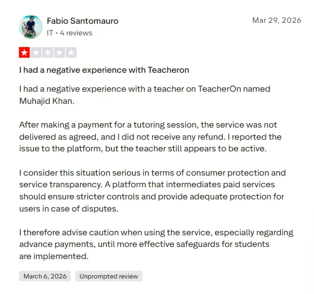 Negative TutorBin Trustpilot review complaining about incorrect work and missing references