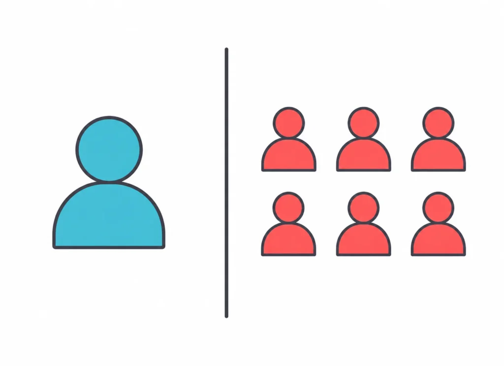 Illustration comparing an individual tutor to an online tutoring platform