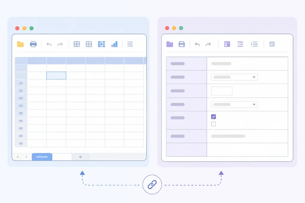 Illustration comparing Data View and Variable View in SPSS for students