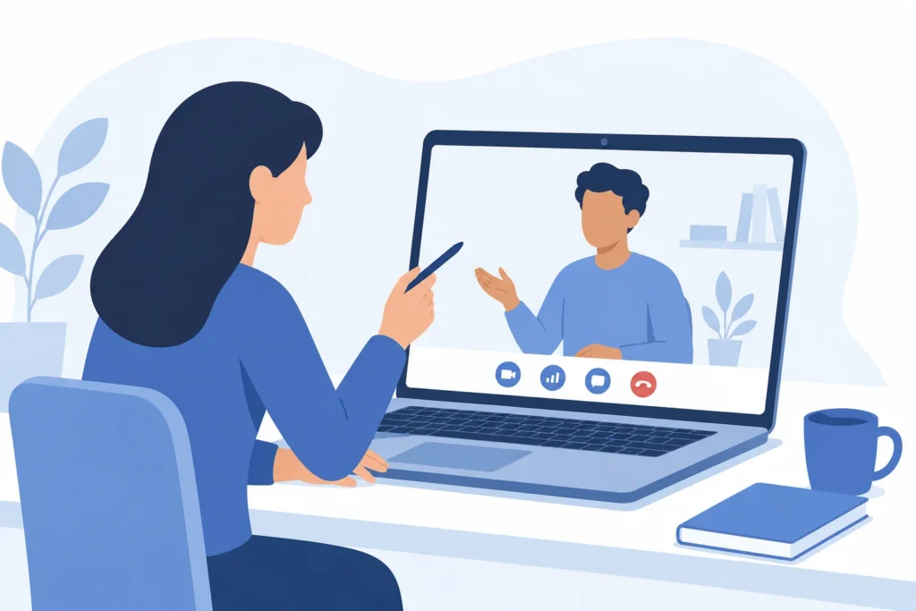 Online live tutoring session for statistical software support