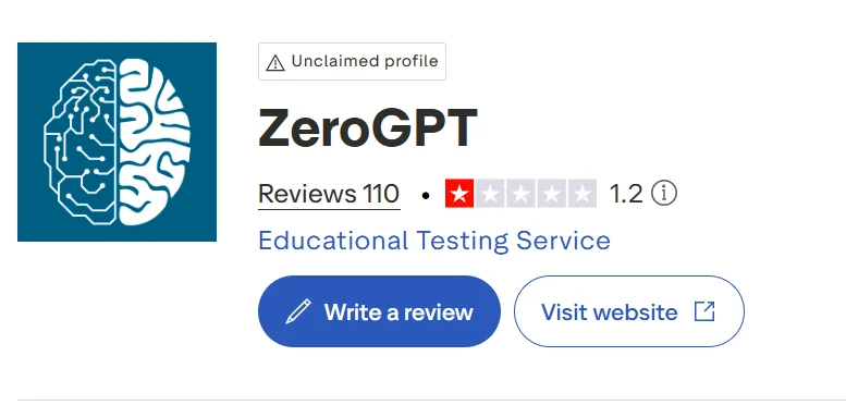 zerogpt trustpilot reviews