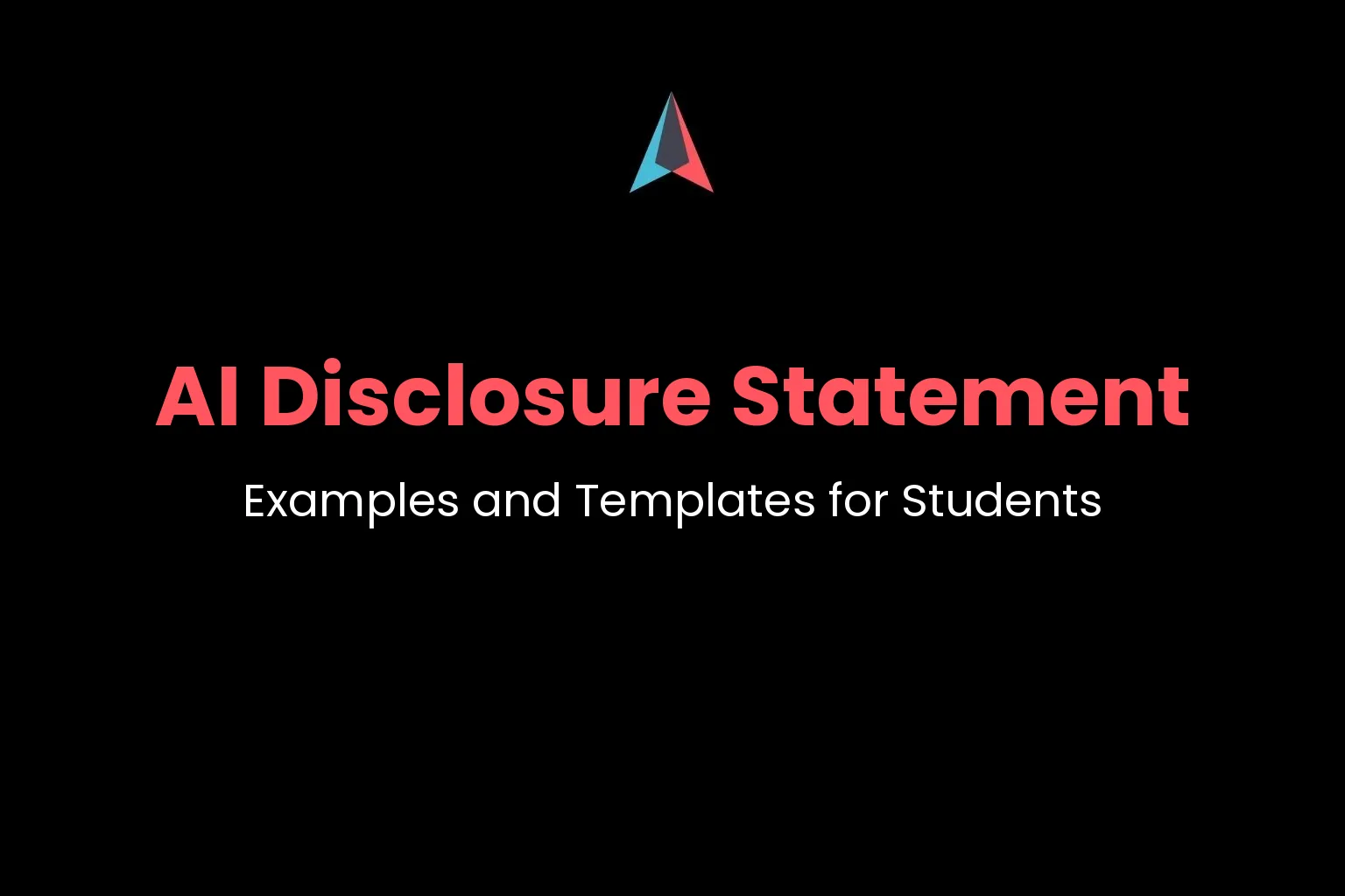 Skyline Academic cover image with the title AI Disclosure Statement and the subtitle Examples and Templates for Students